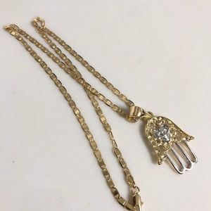 Hamsa hand 14K Brazilian gold
